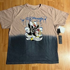 ed hardy 2 tone shirt